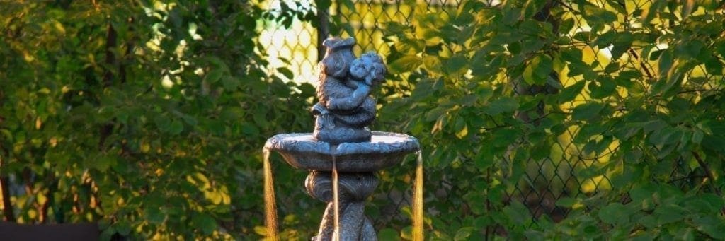 A bird bath fountain with flowing water will prevent mosquitoes from reproducing there. 