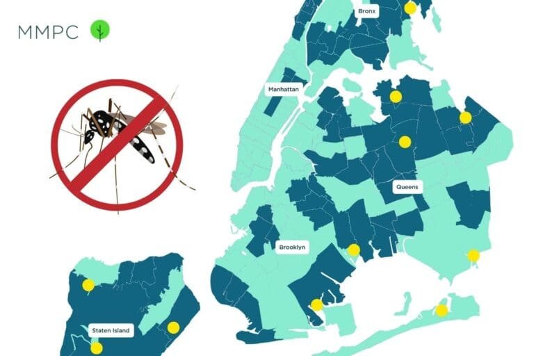 Map of Mosquito Spraying in NYC